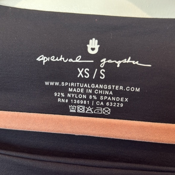 new SPIRITUAL GANGSTER Shayla Seamless Spandex Long Sleeve Crop - Picture 5 of 7